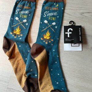 Adult fun campfire smores socks